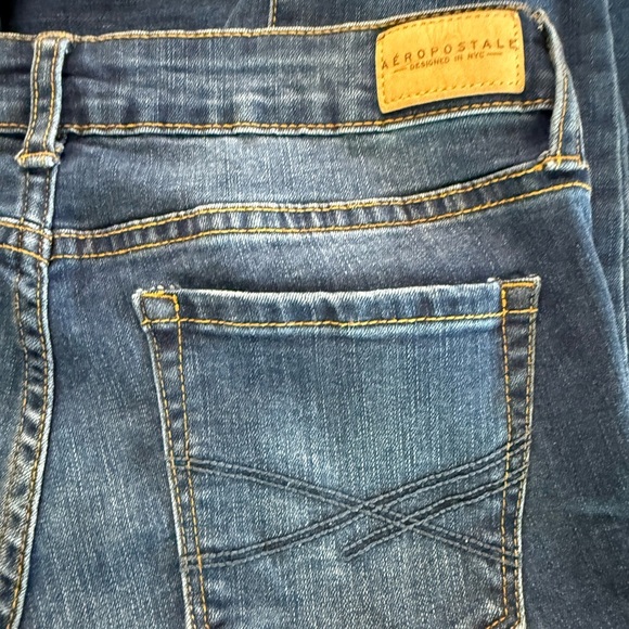 Aeropostale Women’s Blue Skinny Distressed Jegging Jeans Size 2 - Picture 10 of 12